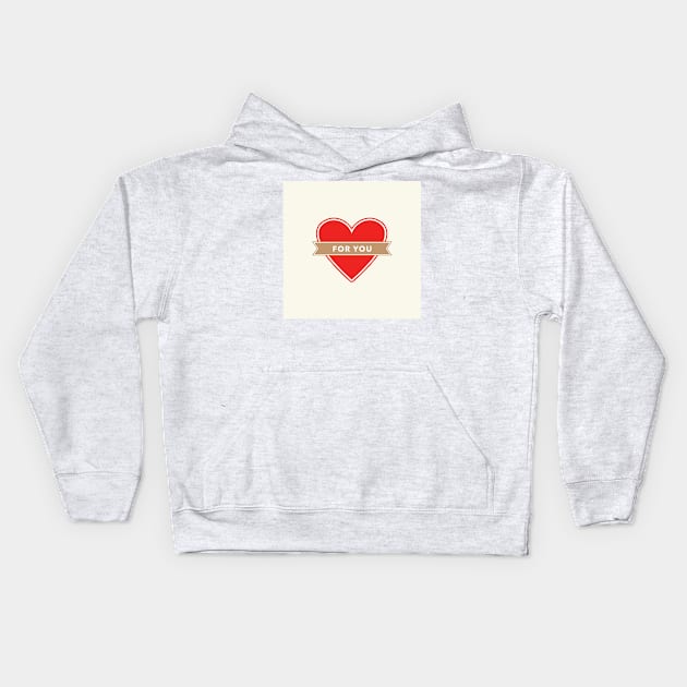 Romantic Heart Kids Hoodie by NewburyBoutique